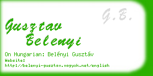 gusztav belenyi business card