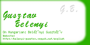 gusztav belenyi business card